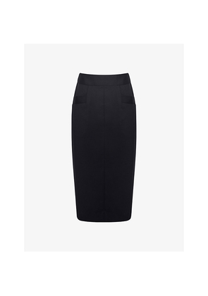 Womens Reiss Haisley High-Waisted Tailored Stretch-Wool Blend Pencil Skirt