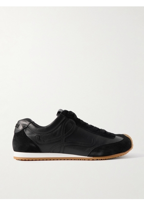 LOEWE - Ballet Runner 2.0 Suede-Trimmed Leather Sneakers - Men - Black - EU 40