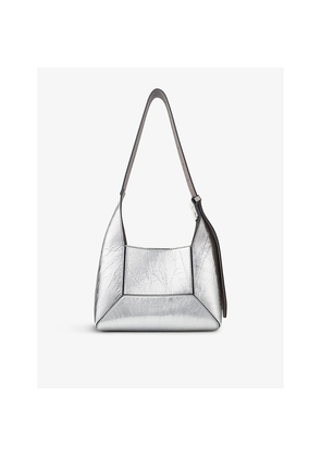 Jimmy Choo Diamond Hobo Metallic-Leather Shoulder Bag