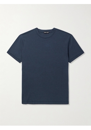 TOM FORD - Slim-Fit Lyocell and Cotton-Blend Jersey T-Shirt - Men - Blue - IT 44
