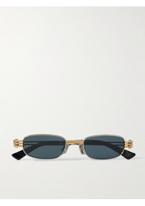 Bottega Veneta - Round-Frame Silver-Tone Sunglasses - Men - Blue