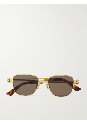 Bottega Veneta - Square-Frame Gold-Tone Sunglasses - Men - Gold