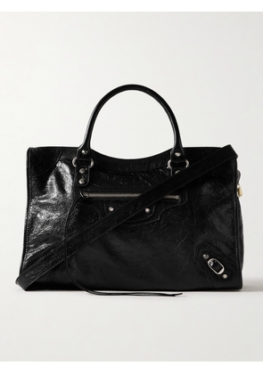 Balenciaga - Le City Medium Arena Textured-Leather Tote - Men - Black