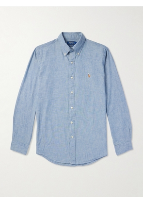 Polo Ralph Lauren - Button-Down Collar Cotton-Chambray Shirt - Men - Blue - XS