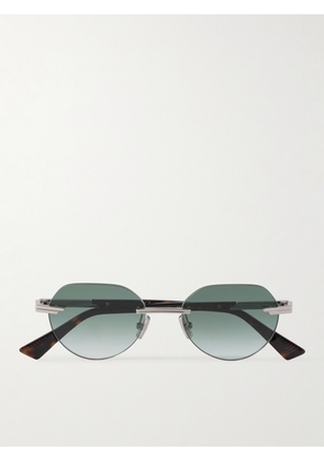 Bottega Veneta - Rimless Round-Frame Silver-Tone Sunglasses - Men - Silver