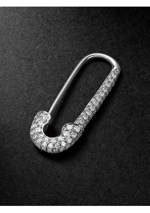 Anita Ko - Safety Pin 18-Karat White Gold Diamond Single Earring - Men - Silver