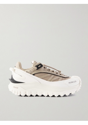 Moncler - Trailgrip GTX Leather-Trimmed Ripstop and Rubber Sneakers - Men - Neutrals - EU 40
