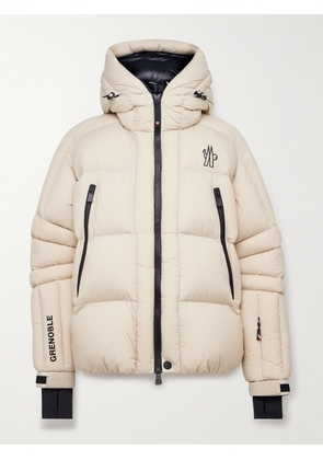 Moncler Grenoble - Cherferie Logo-Appliquéd Quilted Shell Hooded Down Jacket - Men - Neutrals - 1
