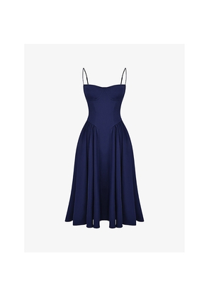 Womens House of CB Samaria Corseted Woven Midi Dress
