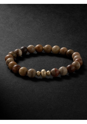 Jacquie Aiche - Wood and 14-Karat Gold Beaded Bracelet - Men - Brown