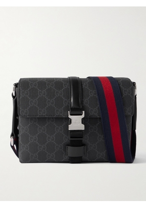 Gucci - Mini Supreme Coated-Canvas and Leather Messenger Bag - Men - Black