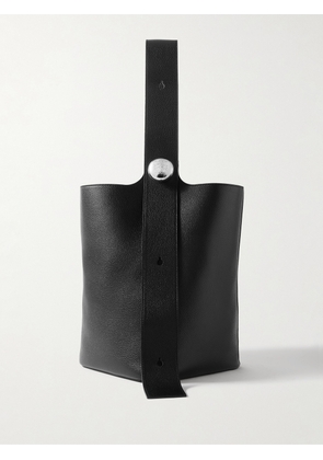 LOEWE - Large Pebble Leather Bucket Bag - Men - Black