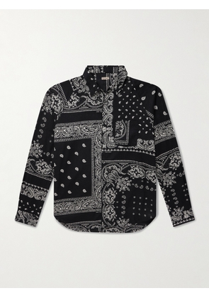 KAPITAL - Bandana-Print Patchwork Cotton-Gauze Shirt - Men - Black - 2