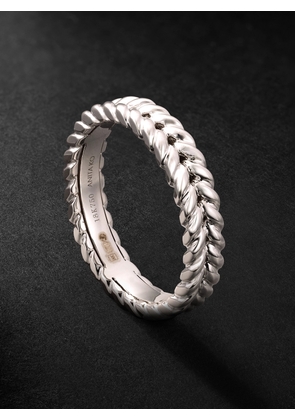 Anita Ko - Braided 18-Karat White Gold Ring - Men - Silver - 8