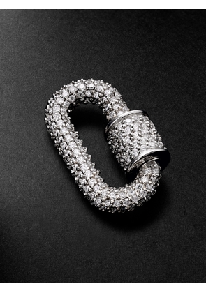 Marla Aaron - Allstone Chubby Babylock 14-Karat White Gold Diamond Pendant - Men - Silver