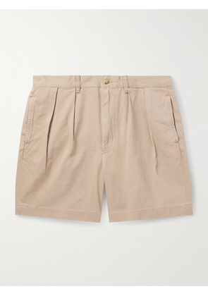 Polo Ralph Lauren - Cormac Straight-Leg Pleated Cotton-Twill Shorts - Men - Neutrals - UK/US 30