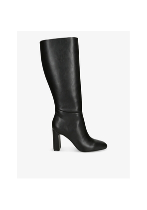 Womens Steve Madden Speedway Block-Heel Leather Knee-High Boots