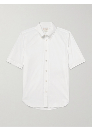 McQueen - Brad Pitt Button-Down Collar Cotton-Blend Poplin Shirt - Men - White - UK/US 14