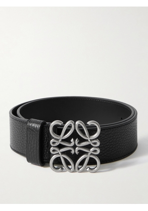 LOEWE - Anagram 4cm Leather Belt - Men - Black - EU 80