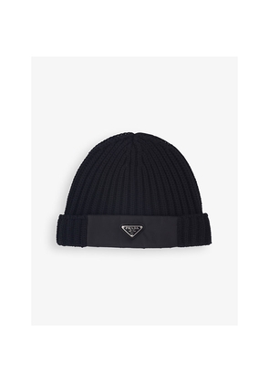 Prada Re-Nylon Branded Wool Hat