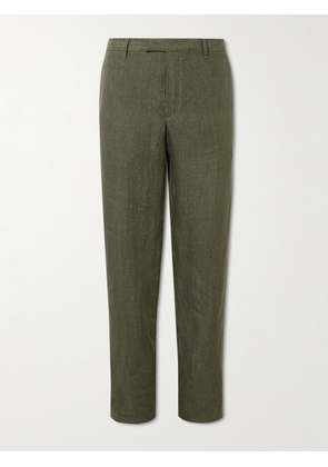 Mr P. - Straight-Leg Puppytooth Linen Suit Trousers - Men - Green - 28