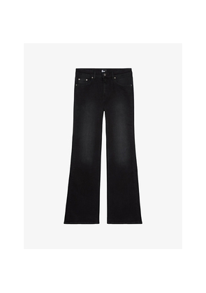 Womens The Kooples Regular-Fit Flared-Leg High-Rise Stretch-Denim Jeans