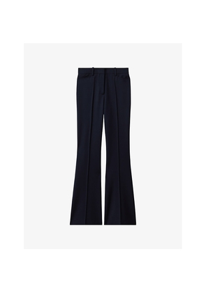 Womens Reiss Gabi Flared-Leg Mid-Rise Stretch-Woven Trousers