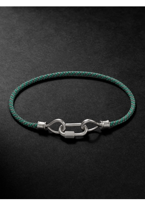 Marla Aaron - Babylock Sterling Silver and Dyneema Cord Bracelet - Men - Green - 7.5