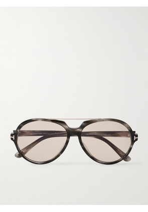 TOM FORD - Aalto Aviator-Style Tortoiseshell Acetate Sunglasses - Men - Tortoiseshell