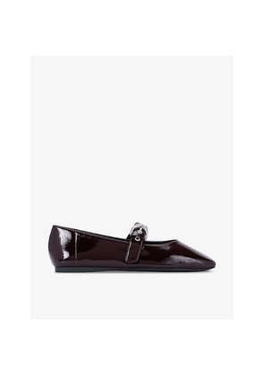 Womens KG Kurt Geiger Nico Mary-Jane Patent-Leather Ballet Flats