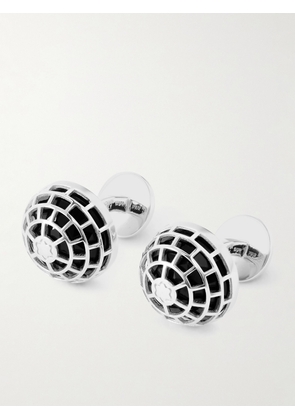 Montblanc - Meisterstück Igloo Silver and Onyx Cufflinks - Men - Silver