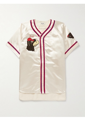 BODE - Redtail Appliquéd Embroidered Satin Shirt - Men - Neutrals - S