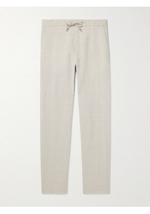 Mr P. - James Straight-Leg Linen Drawstring Trousers - Men - Neutrals - 28