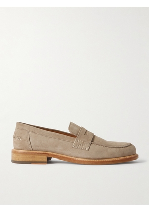 Mr P. - Scott Suede Penny Loafers - Men - Neutrals - UK 7