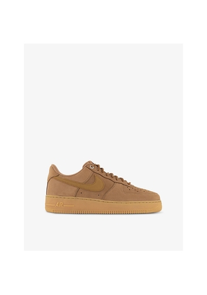 Mens Nike Air Force 1 '07 Suede and Leather Low-Top Trainers