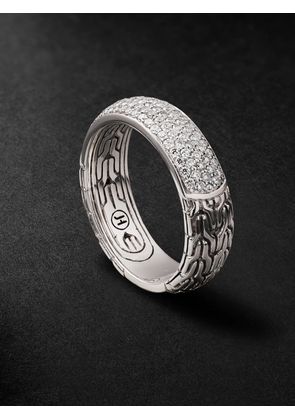 John Hardy - JH Essential Sterling Silver Diamond Ring - Men - Silver - 9