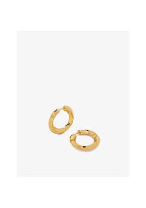 Womens Monica Vinader Power 18ct Yellow Gold-Plated Vermeil Sterling-Silver Medium Hoop Earrings