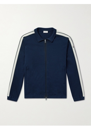 Moncler - Striped Cotton-Jersey Track Jacket - Men - Blue - XS
