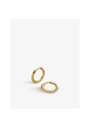Womens Monica Vinader Power 18ct Yellow Gold-Plated Vermeil Sterling-Silver Huggie Earrings