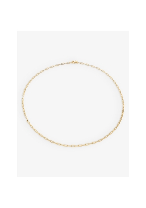 Womens Monica Vinader Mini Paperclip-Chain 18ct Yellow Gold-Plated Vermeil Recycled Sterling-Silver Choker Necklace