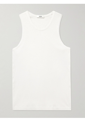 AGOLDE - Viggo Ribbed Stretch Organic Cotton and TENCEL™ Lyocell-Blend Tank Top - Men - Neutrals - XS