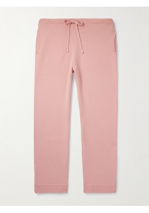 God's True Cashmere - Wanderer Tapered Embellished Cashmere Trousers - Men - Pink - S