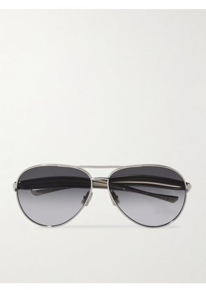 Bottega Veneta - Sardine Aviator-Style Silver-Tone Sunglasses - Men - Gray