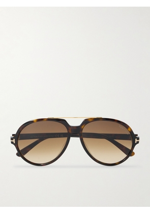 TOM FORD - Aalto Aviator-Style Tortoiseshell Acetate Sunglasses - Men - Tortoiseshell