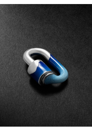 Marla Aaron - Ombré Chubby Babylock 14-Karat White Gold and Enamel Pendant - Men - Silver