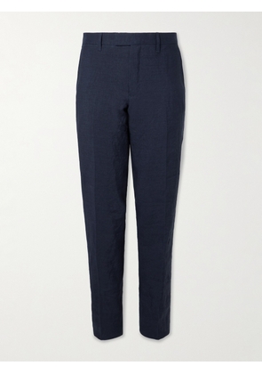 Mr P. - Phillip Slim-Fit Straight-Leg Linen Suit Trousers - Men - Blue - 28