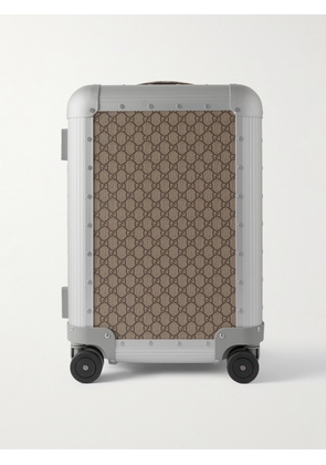 Gucci - FPM Milano 53cm Monogrammed Coated-Canvas and Aluminium Suitcase - Men - Silver