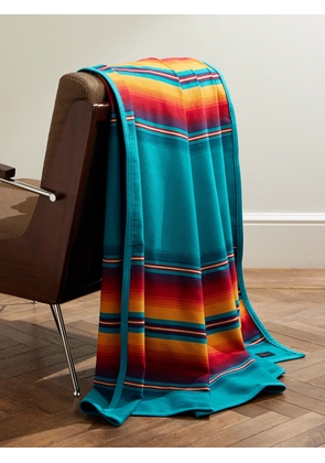 Pendleton - Serape Striped Virgin Wool and Cotton-Blend Blanket - Men - Blue