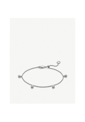 Womens Monica Vinader Fiji Tiny Sterling Silver and Diamond Bracelet