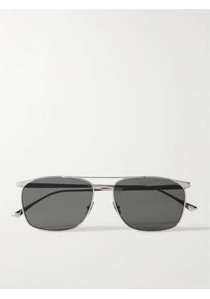 SAINT LAURENT - Aviator-Style Silver-Tone Sunglasses - Men - Silver